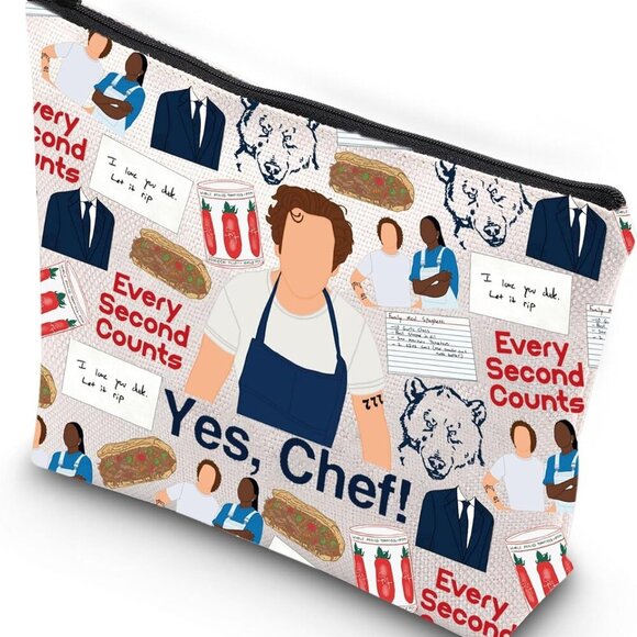 Carmy Chef Makeup Bag Sydney & Natalie Fans Gift Chef Carmy Zipper Pouch Bag Che - Picture 1 of 7